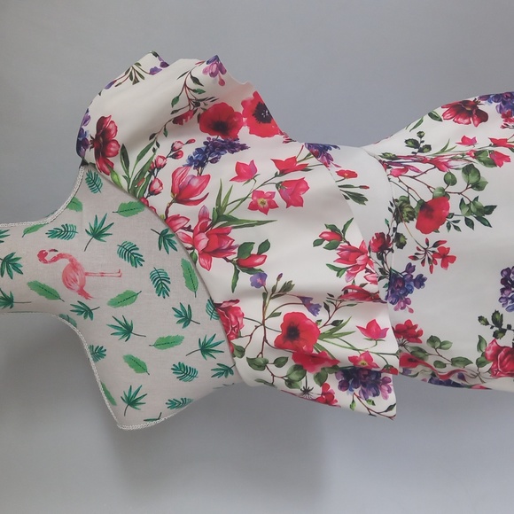 ASOS floral asymmetrical mermaid midi dress (Size 10) - Picture 2 of 9